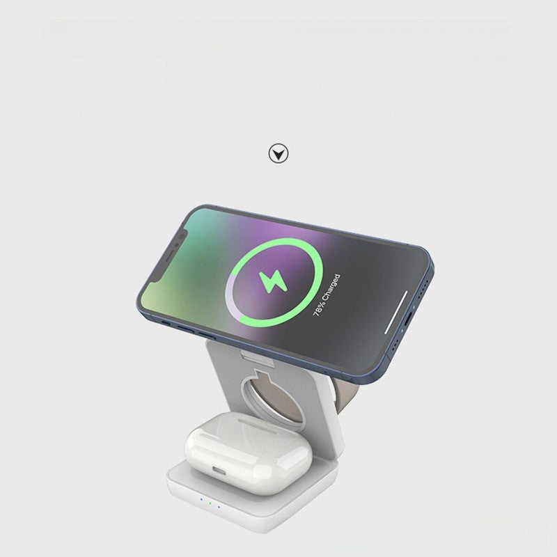 Magnetic 3-in-1 Wireless Charging Phone Stand
